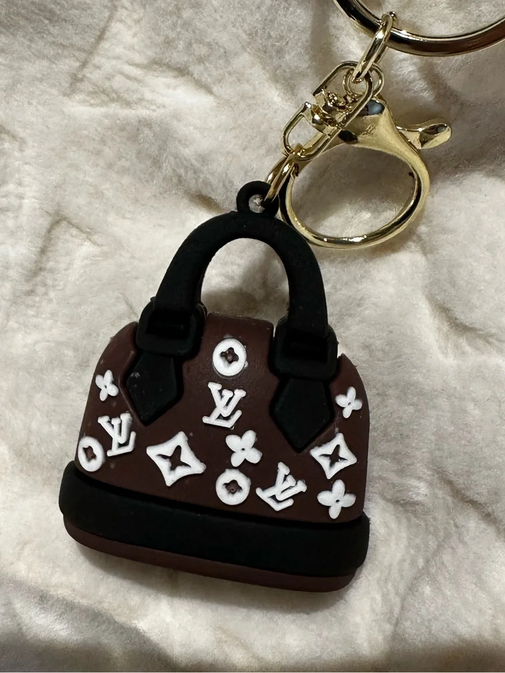 LV Keyflob Bagclip plastic with Gold Hardware NEW